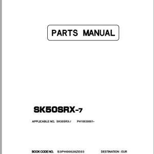 Kobelco SK50SRX-7 Parts Manual S3PH00028ZE03