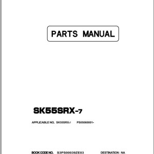 Kobelco SK55SRX-7 Parts Manual S3PS00039ZE03