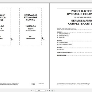 Kobelco 230SRLC-3 Tier 4 Shop Manual S5YB0016E01