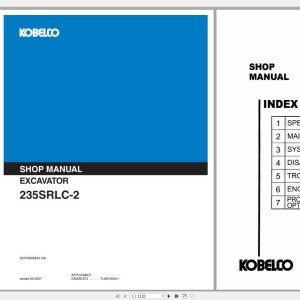 Kobelco 235SRLC-2 Shop Manual S5YF0006E01