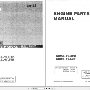 Kobelco 6D24 TLU2D TLA2F Engine Parts Manual
