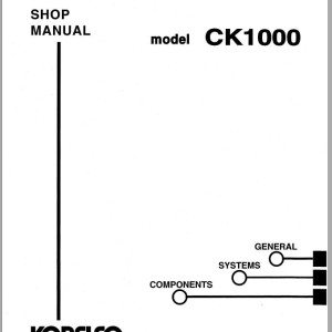 Kobelco CK1000 Shop Manual Wiring Diagram S5GD00002ZE01
