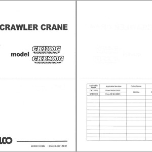 Kobelco CK1100G CKE900G Shop Manual S5GH04001ZE01