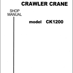 Kobelco CK1200 Shop Manual Wiring Diagram S5GK00003ZE01