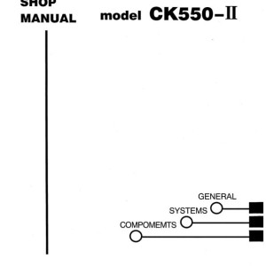 Kobelco CK550-II Shop Manual Wiring Diagram S5GM00001ZE01