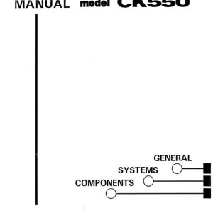 Kobelco CK550 Shop Manual Wiring Diagram S5GM0001E