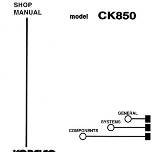 Kobelco CK850 Shop Manual Wiring Diagram S5GG00003ZE01