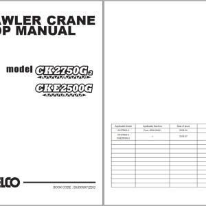 Kobelco CKE2500G-2 CK2750G-2 CKE2500G Shop Manual S5JD05001ZE02