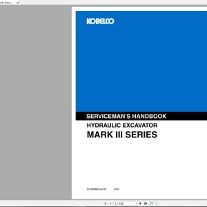 Kobelco Mark III Series Serviceman's Handbook S7L00008E-KA1-00
