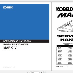 Kobelco Mark IV Series Serviceman's Handbook SK4100460A