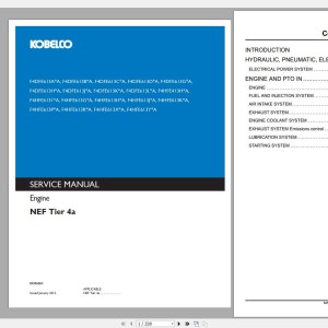 Kobelco NEF Tier 4a Engine F4DFE613 Service Manual 84586860