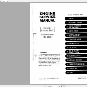 Kobelco Nissan PE6 PE6T Diesel Engine Service Manual
