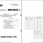 Kobelco RK160-2 Shop Manual and Diagram S5EW0302E