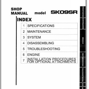 Kobelco SK09SR Shop Manual S5PA0001E-02