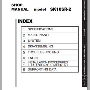 Kobelco SK10SR-2 Shop Manual S5PA0009E01
