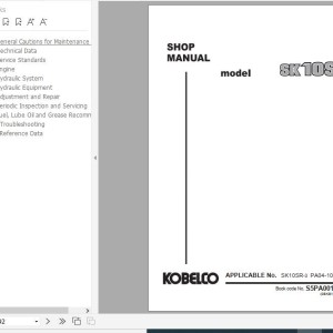 Kobelco SK10SR Shop Manual S5PA0011E01
