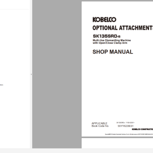 Kobelco SK135SRD-5 Shop Manual S5YY6229E01
