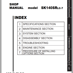 Kobelco SK140SRLC-7 Shop Manual S5YY0028E03