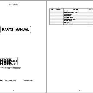 Kobelco SK140SRLC-7 SK140SRL-7 Parts Manual S3YY00047ZE