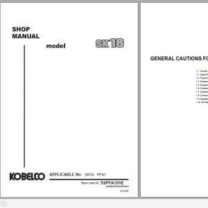 Kobelco SK16 Shop Manual S5PFA101E