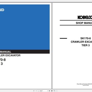 Kobelco SK170-8 Tier 3 Shop Manual 8763481NA