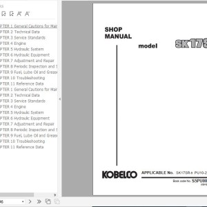 Kobelco SK17SR Shop Manual S5PU0023E01