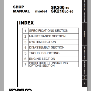 Kobelco SK200-10 SK210-10 Shop Manual S5YN0054E04