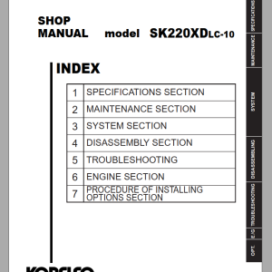 Kobelco SK220XDLC-10 Shop Manual S5YN0063E04