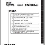 Kobelco SK230SRLC-5 Shop Manual S5YB0020E05