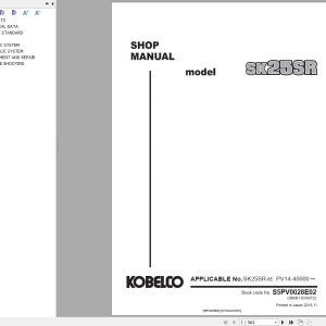 Kobelco SK25SR-6E Shop Manual S5PV0028E02