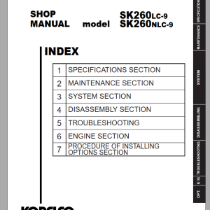 Kobelco SK260NLC-9 Shop Manual S5LQ0036E04