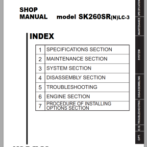 Kobelco SK260SRNLC-3 Shop Manual S5YF0016E02