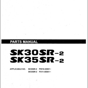 Kobelco SK30SR-2 SK35SR-2 Parts Manual S3PW00006ZE01