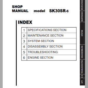 Kobelco SK30SR-6 Shop Manual S5PW0043E02