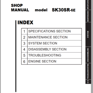 Kobelco SK30SR-6E Shop Manual S5PV0028E02