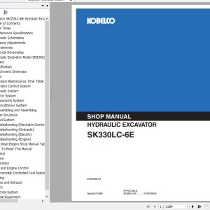 Kobelco SK330LC-6E Shop Manual YC07U0623