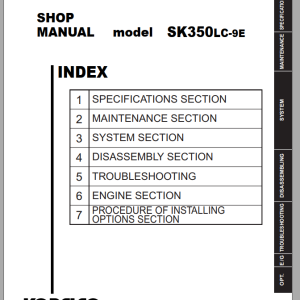 Kobelco SK350LC-9E Shop Manual S5LC0033E04