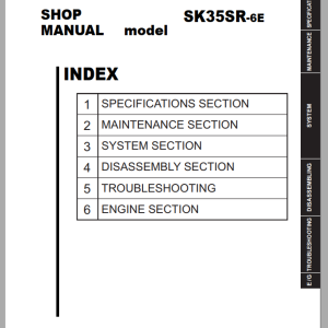 Kobelco SK35SR-6E Shop Manual S5PV0028E02
