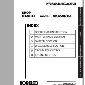 Kobelco SK45SRX-6 Shop Manual
