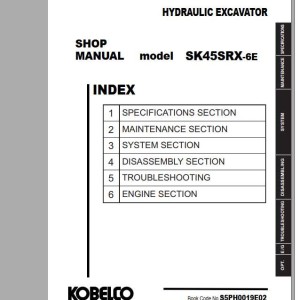 Kobelco SK45SRX-6E Shop Manual