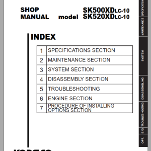 Kobelco SK500-10 SK520XDLC-10 Shop Manual S5LS0030E02