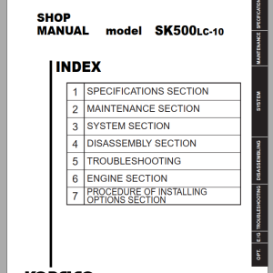 Kobelco SK500LC-10 Shop Manual S5LS0025E03