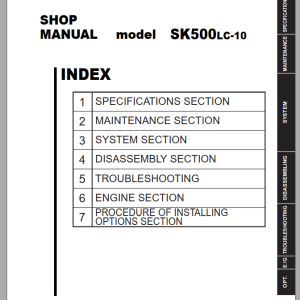 Kobelco SK500LC-10 Shop Manual S5LS0028E03