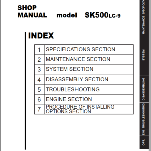 Kobelco SK500LC-9 Shop Manual S5LS0021E04