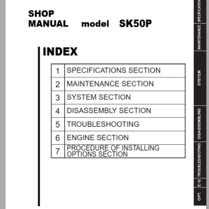 Kobelco SK50P Shop Manual S5LC0055E02