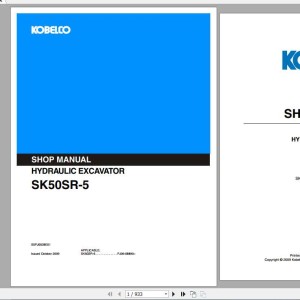 Kobelco SK50SR-5 Shop Manual S5PJ0028E01