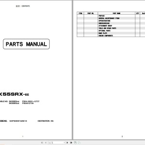 Kobelco SK55SRX-6E Parts Catalog