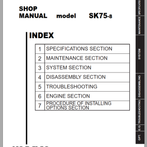 Kobelco SK75-8 Shop Manual S5LG0003E01