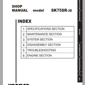 Kobelco SK75SR-3E Shop Manual S5YT0023E02