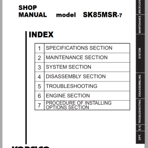 Kobelco SK85MSR-7 Shop Manual S5LF0021E04